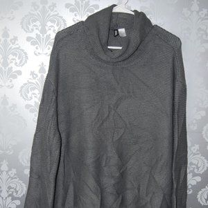 H&M Divided Grey Long Sleeve Roll Neck Pullover Sweater Woman's Size Large